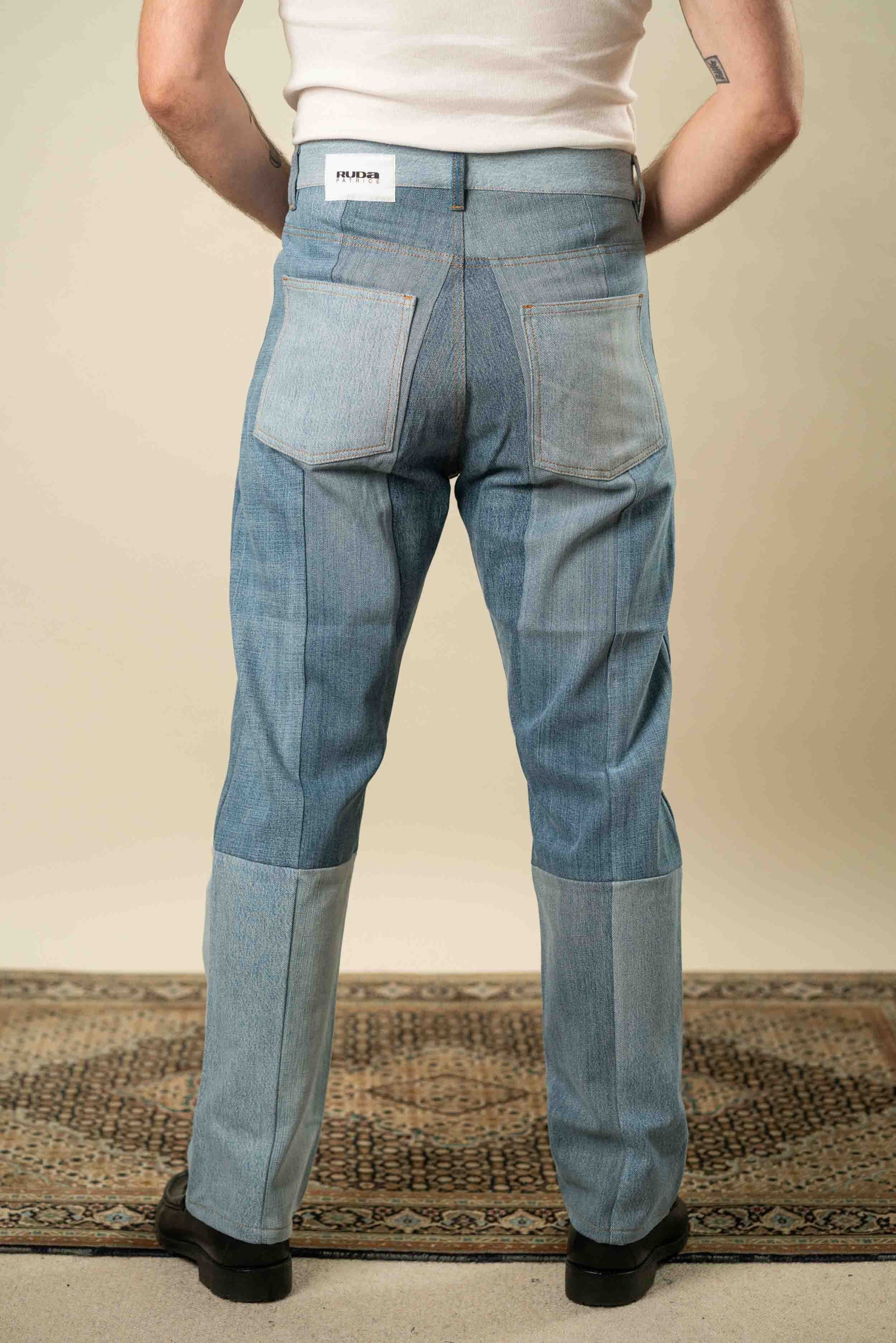 Upcycled Denim Jeans L #36