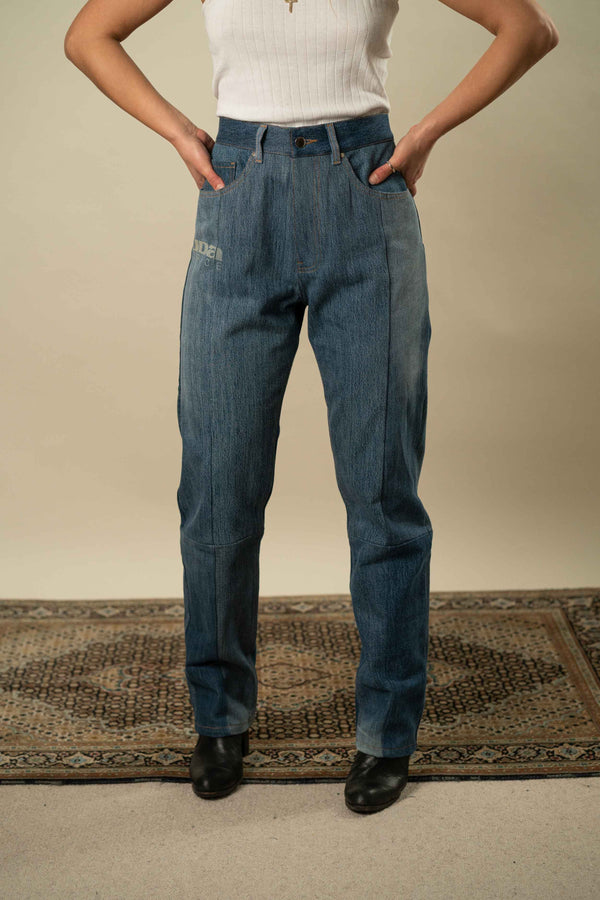 Upcycled Denim Jeans S #9