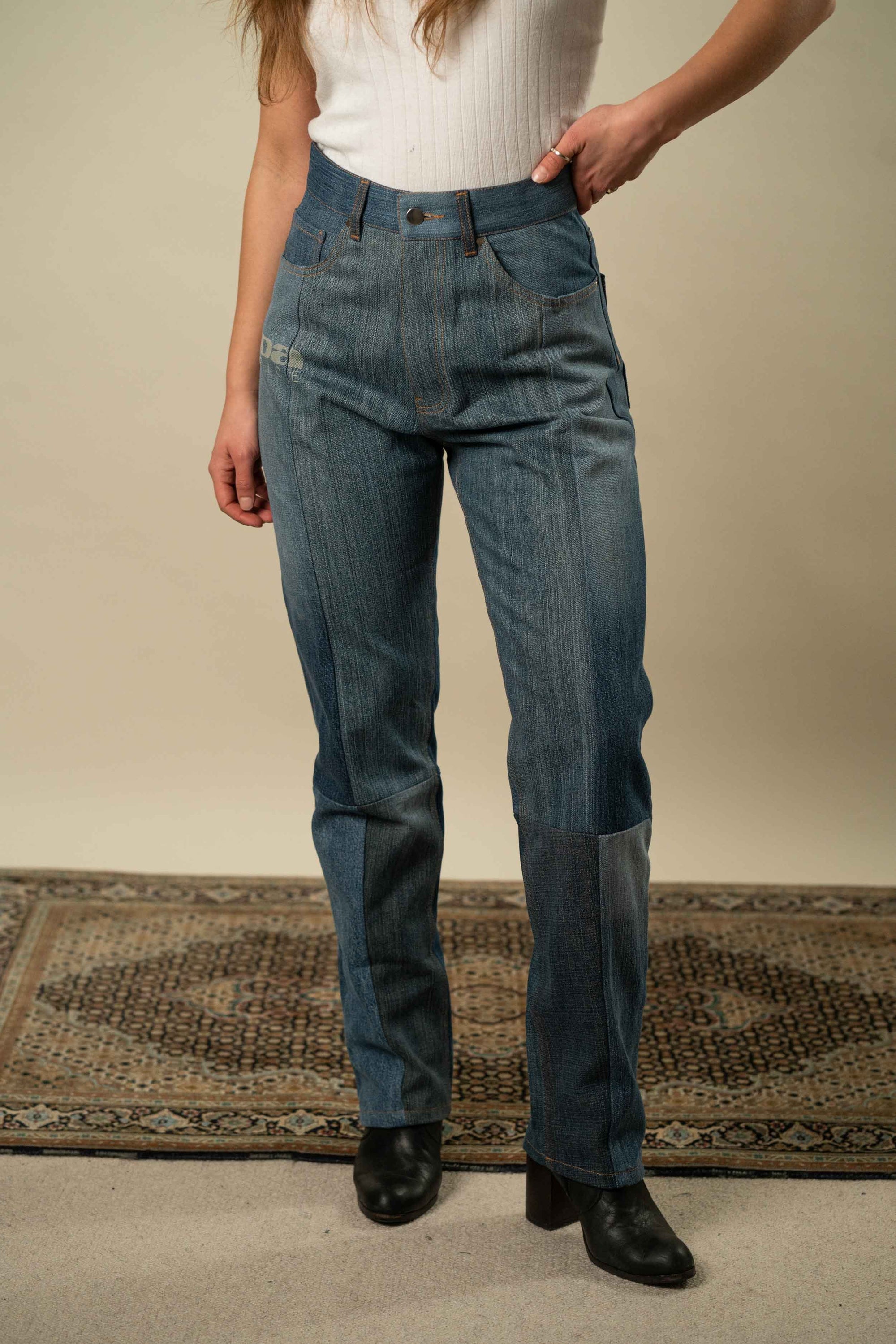 Upcycled Denim Jeans S #10