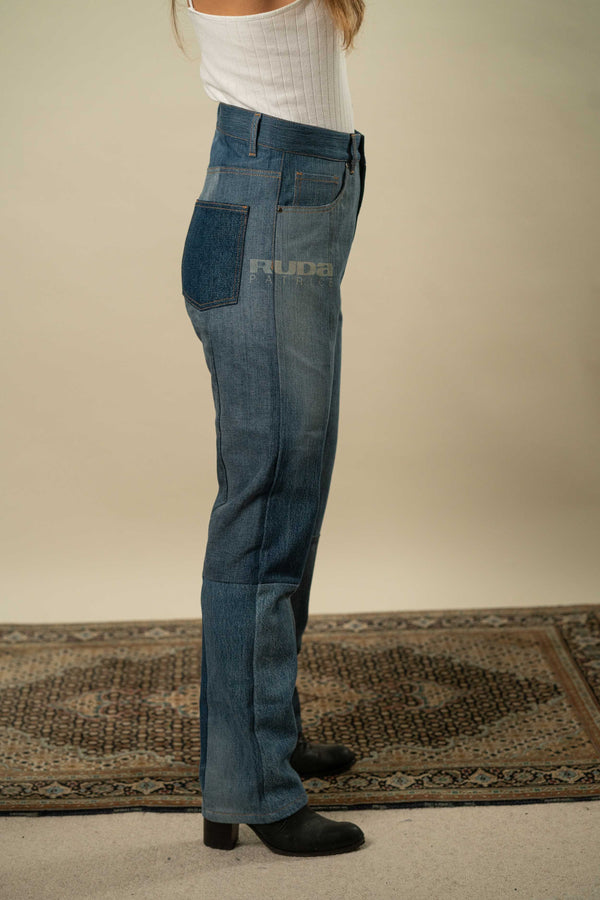 Upcycled Denim Jeans S #10