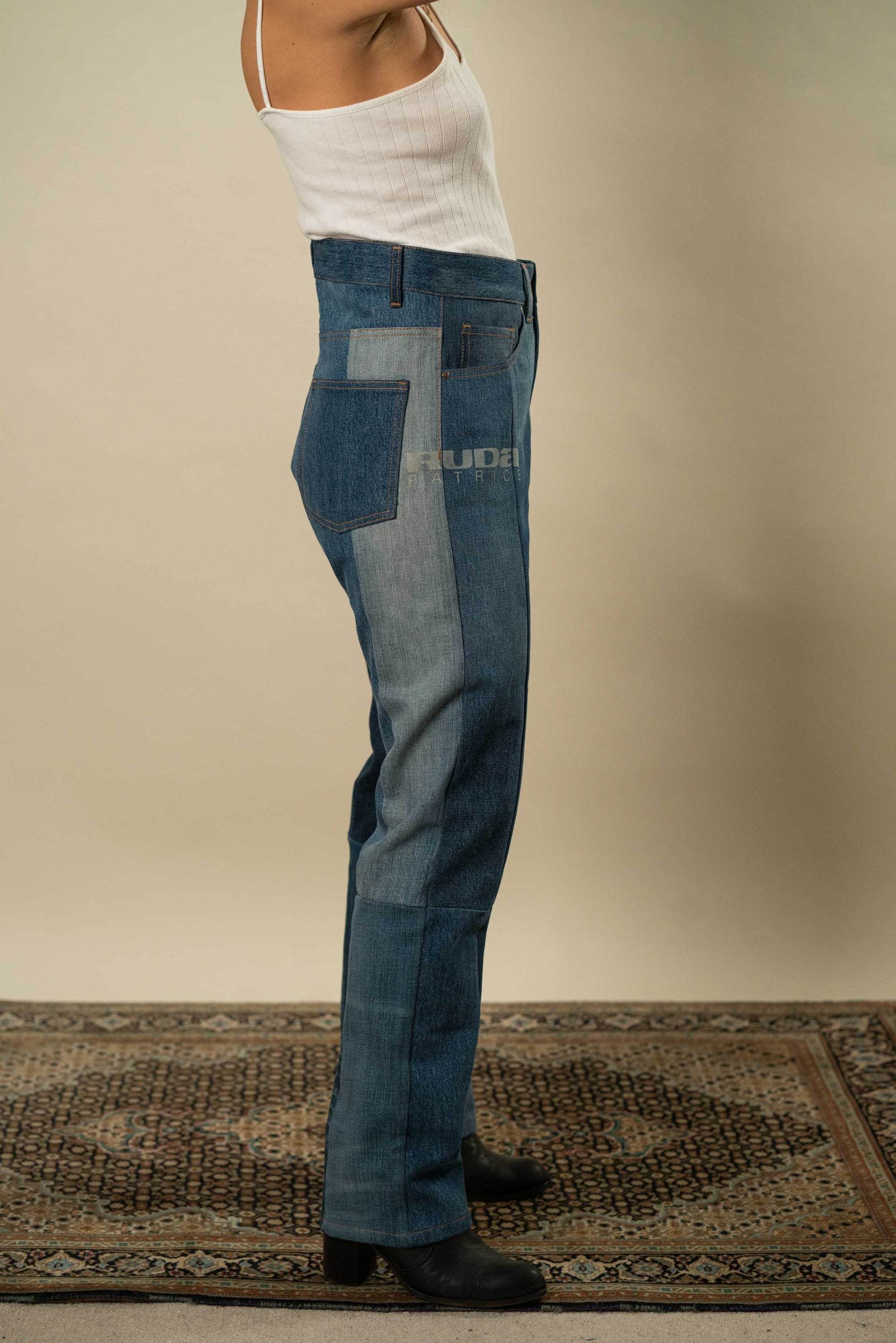 Upcycled Denim Jeans S #11