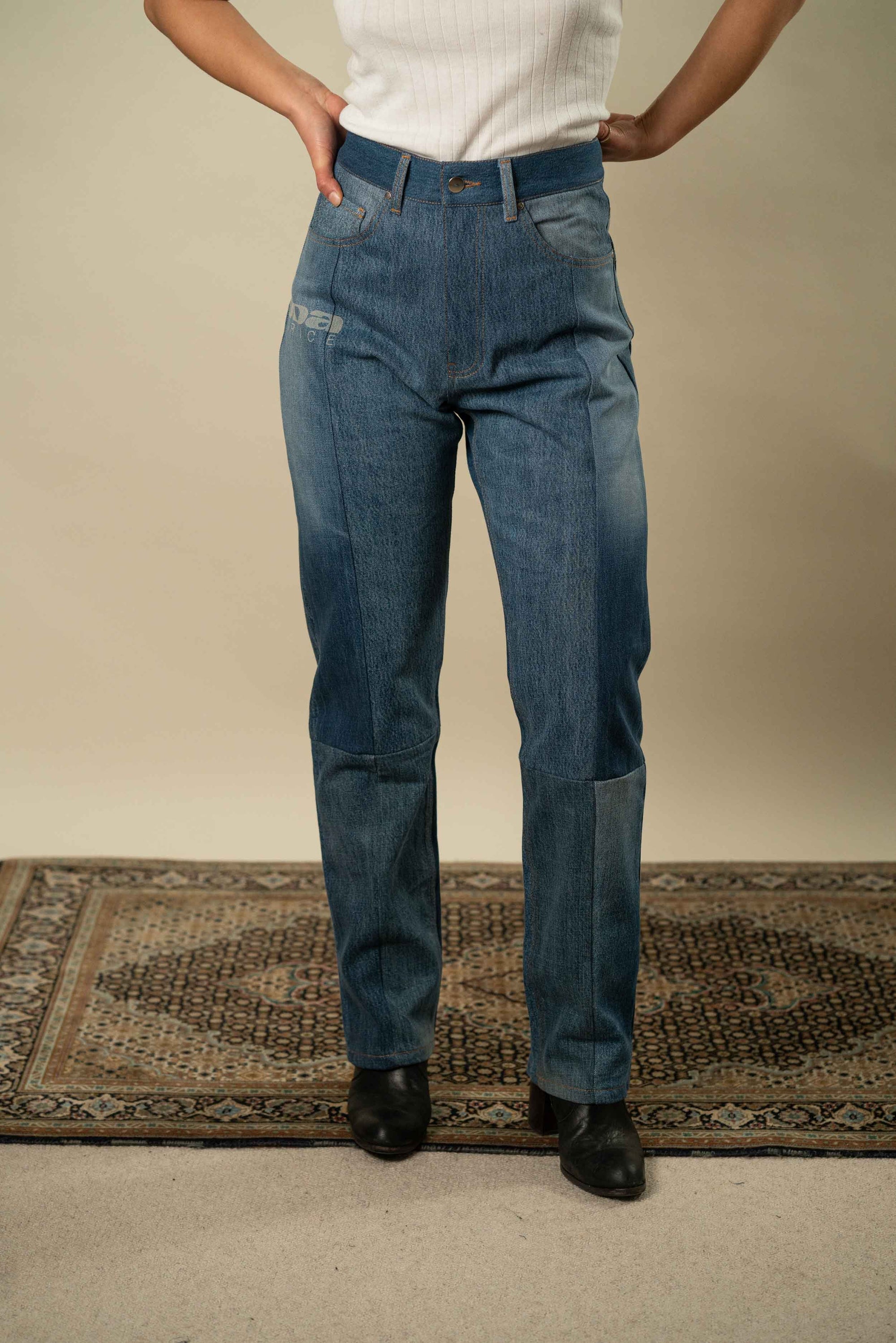 Upcycled Denim Jeans S #13