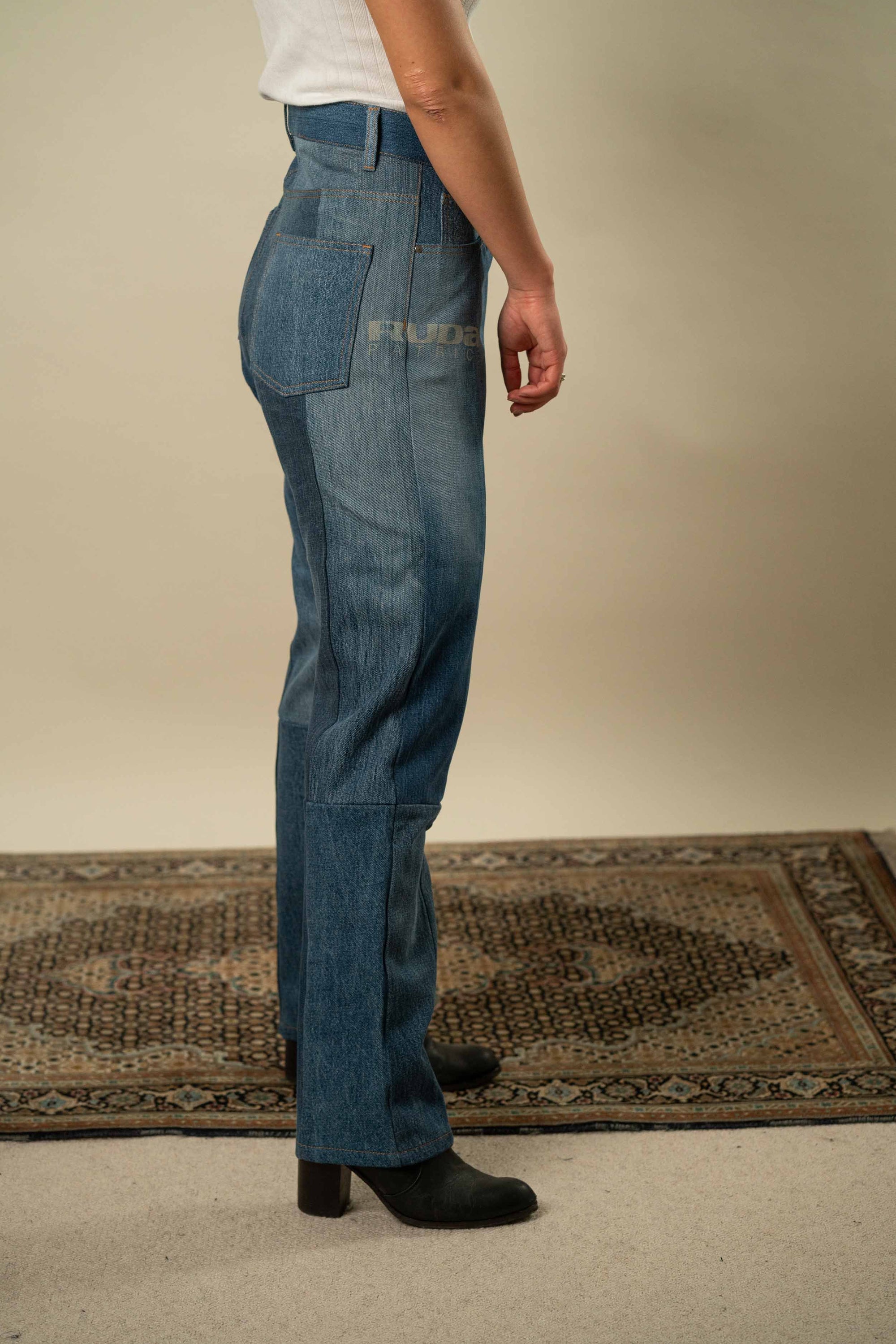 Upcycled Denim Jeans S #13