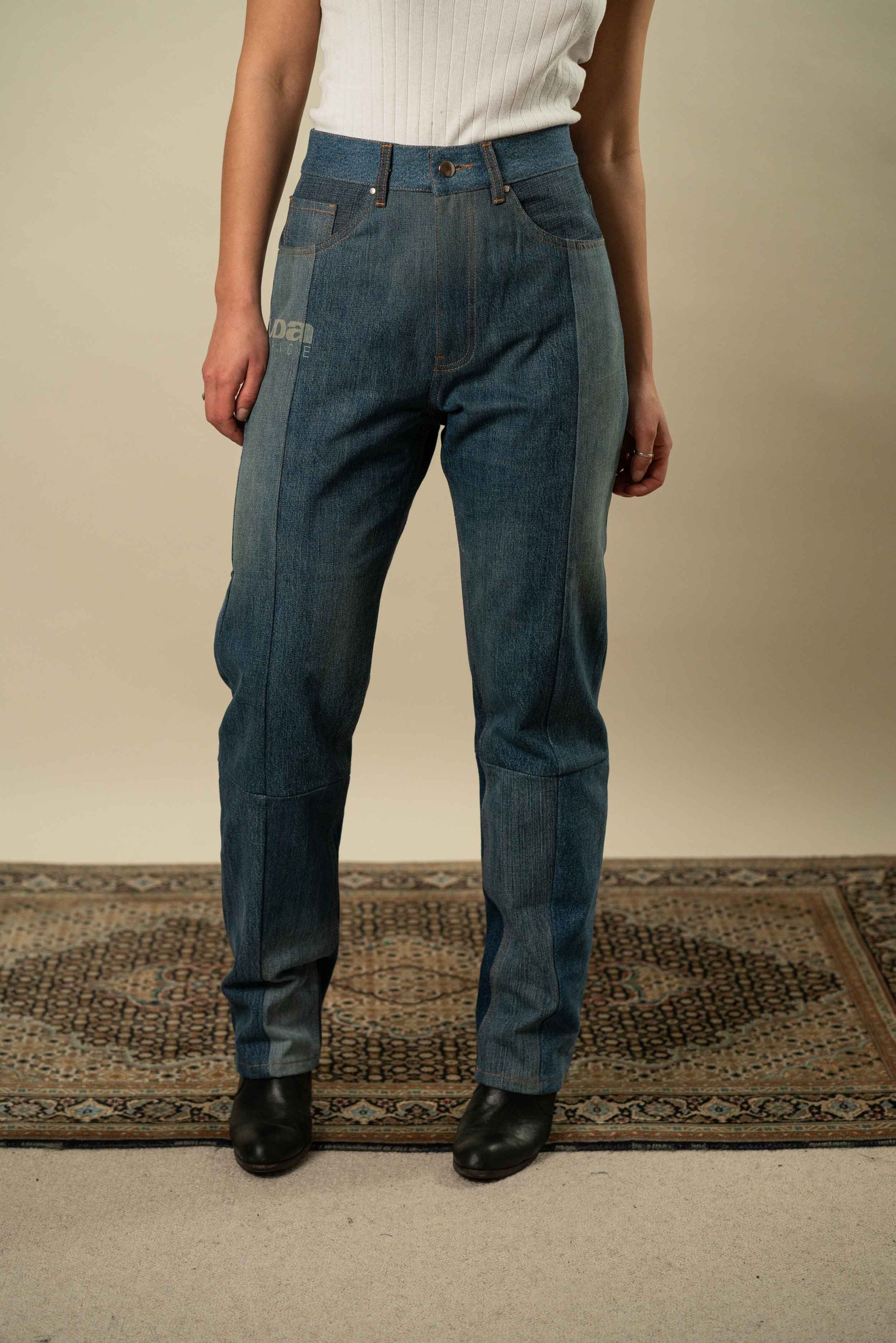 Upcycled Denim Jeans S #15