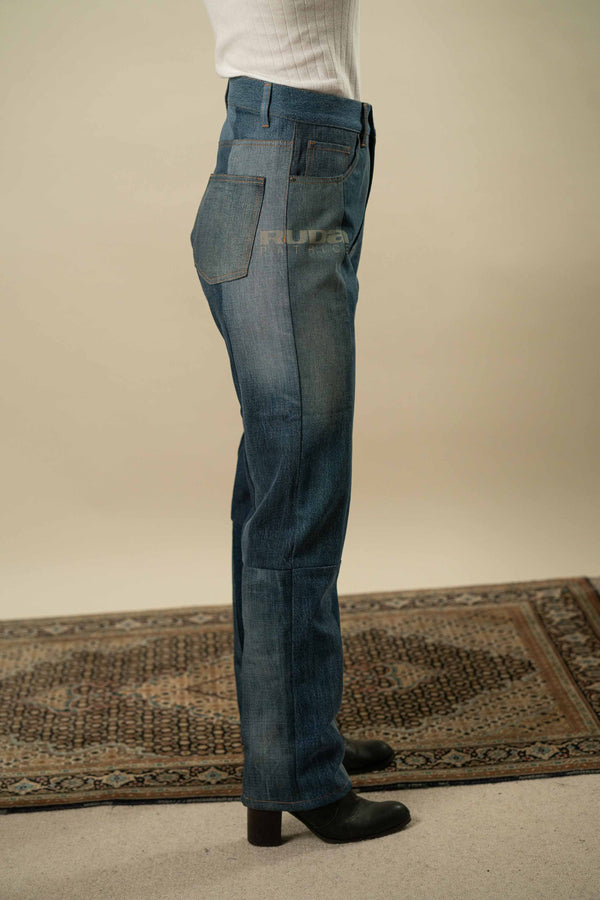 Upcycled Denim Jeans S #15