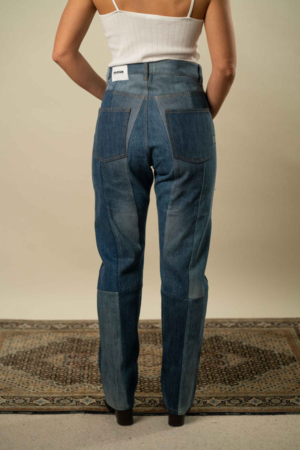 Upcycled Denim Jeans S #16