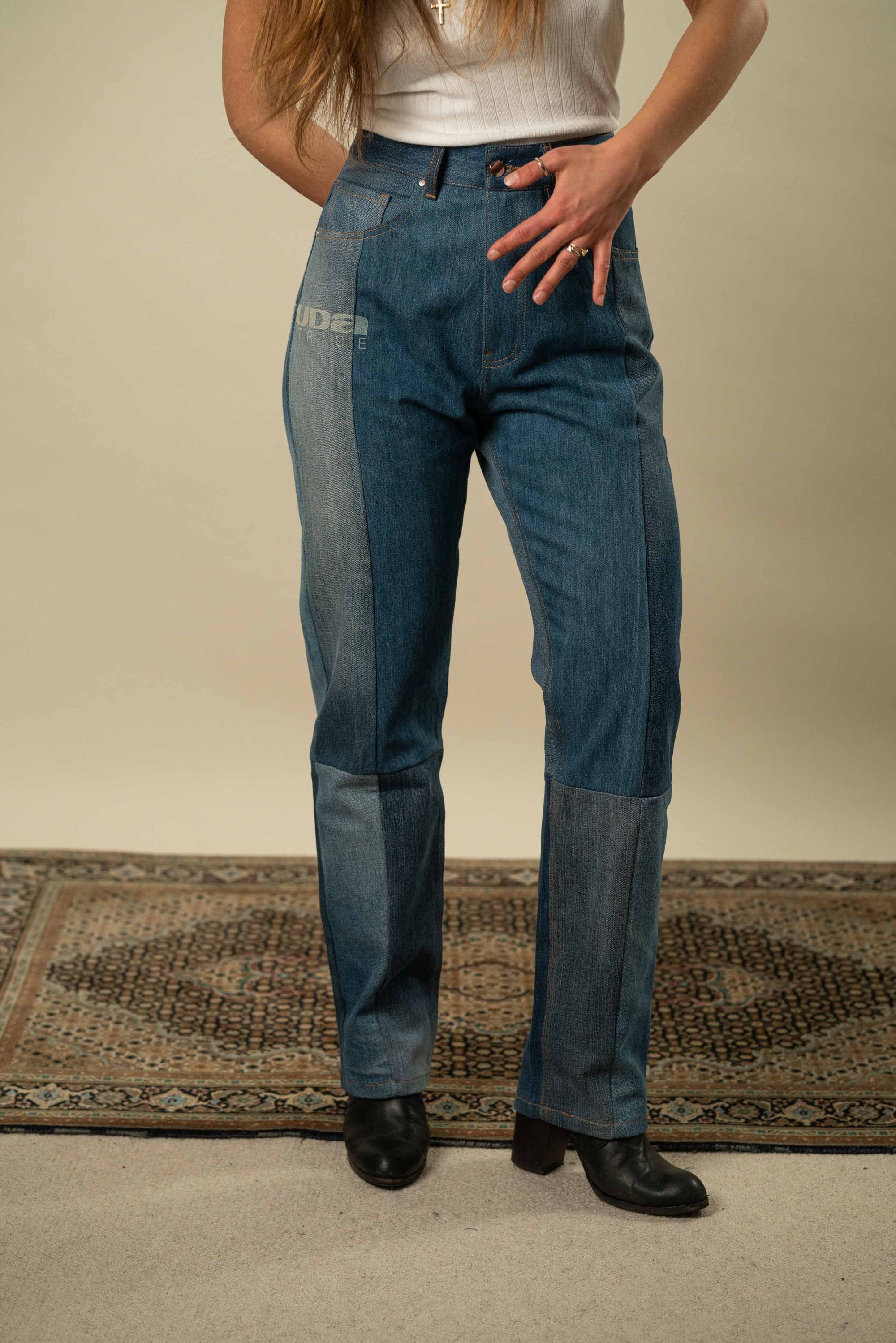 Upcycled Denim Jeans S #18