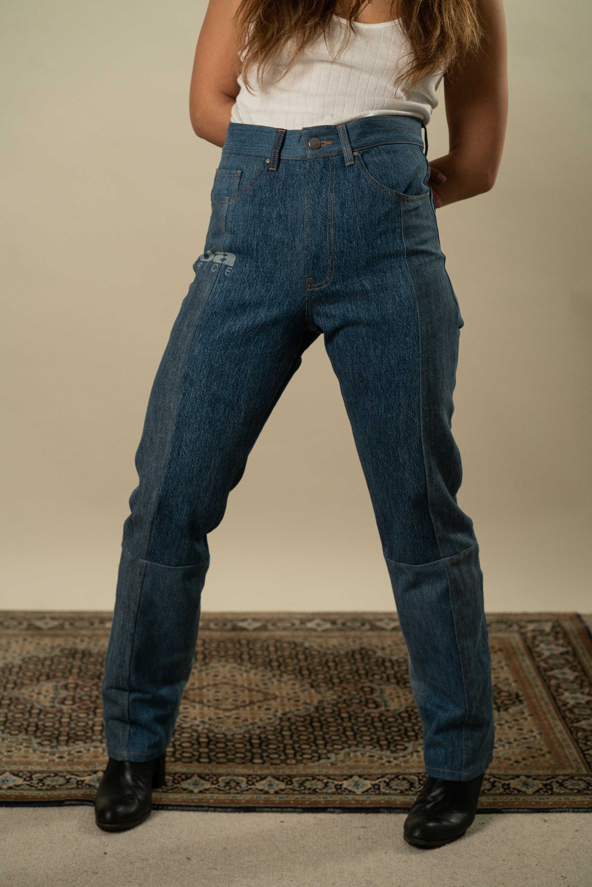 Upcycled Denim Jeans XS #4