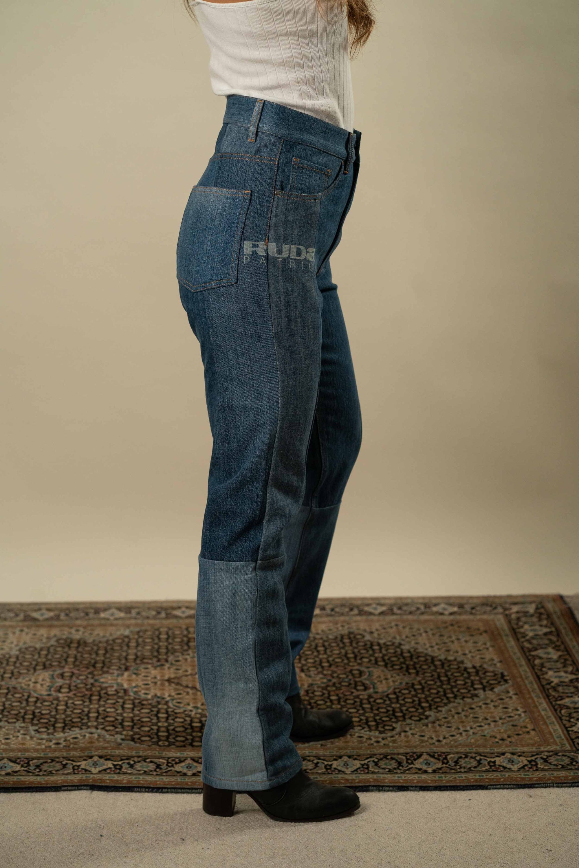 Upcycled Denim Jeans XS #4