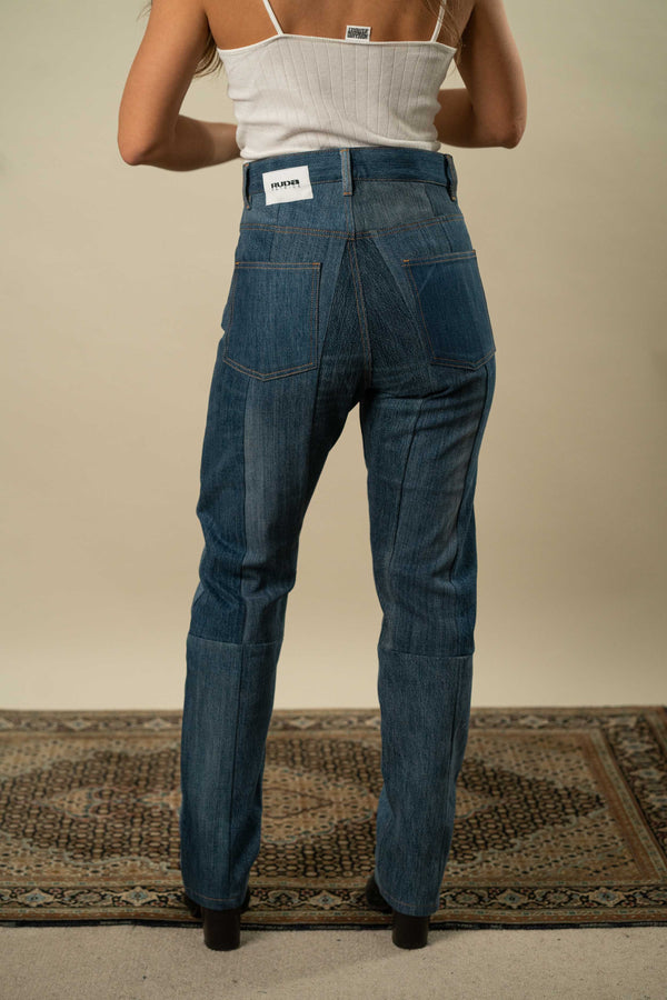 Upcycled Denim Jeans XS #6