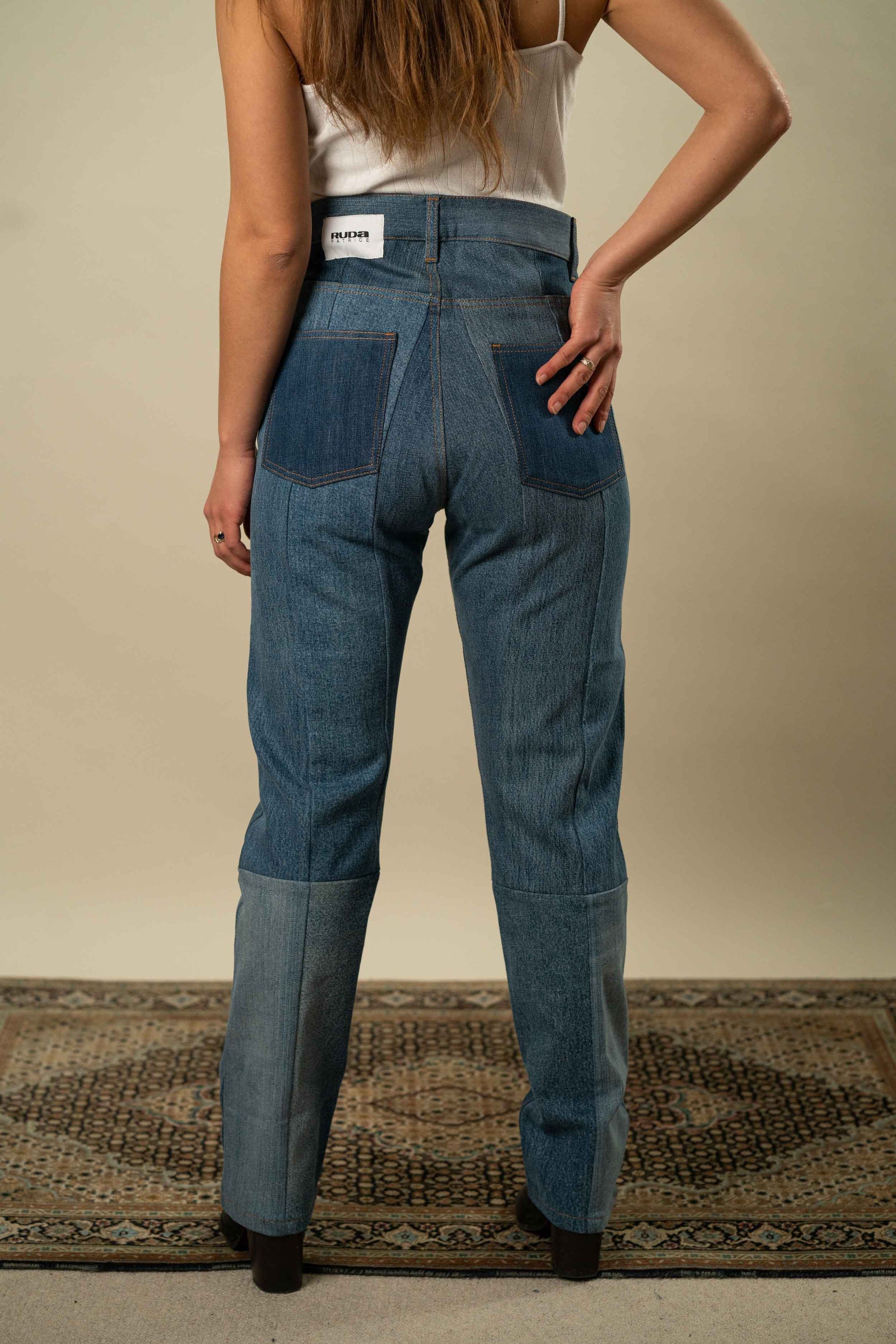 Upcycled Denim Jeans XS #7