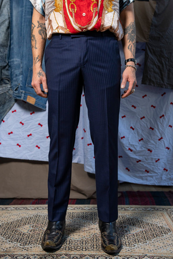 Suit Pants Navy Pinstripe